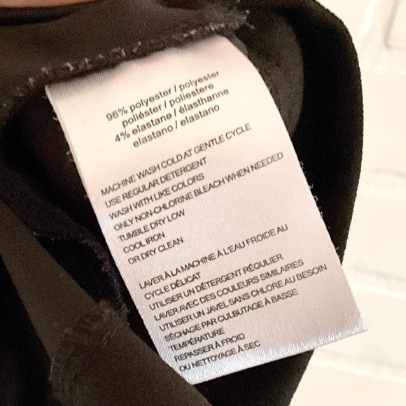 H by Halston Dress Pants Crop wide leg Black High rise Gold buttons Military XS - Picture 8 of 12